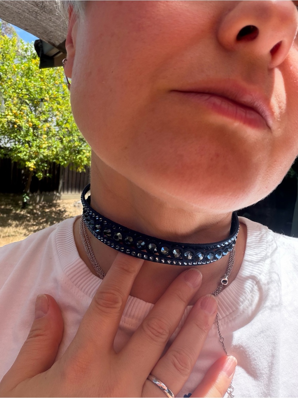 Sparkling Swarovski Blue Crystal Wrap Bracelet/ 15.5 - Picture 9 of 11